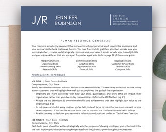 Modern Resume Template for Word | Executive CV (Instant Download)