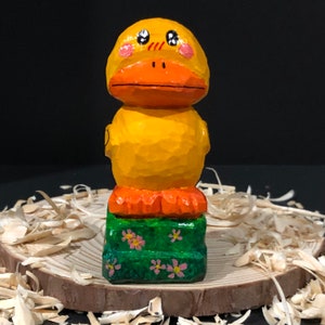 Wooden figurines Wood Carving - Hand Carved Figurine Wooden duck/ Handmade gift / Home decoration / Art toy / birthday gift / Christmas
