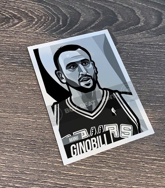 Manu Ginobili San Antonio Spurs Signed Autographed Gray Custom