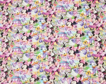 Mickey & Minnie Mouse Tissu Donald Duck Tissu Besties Tissu Minnie et Daisy Tissu 100% Coton Dessin Animé Tissu Coton Par Le 45cm