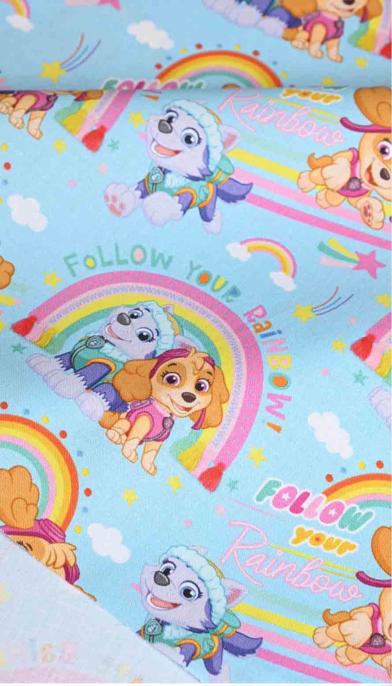 Tissu PAW Patrol Tissu pour chien 100% coton Tissu en coton dessin animé par les 45 cm image 3