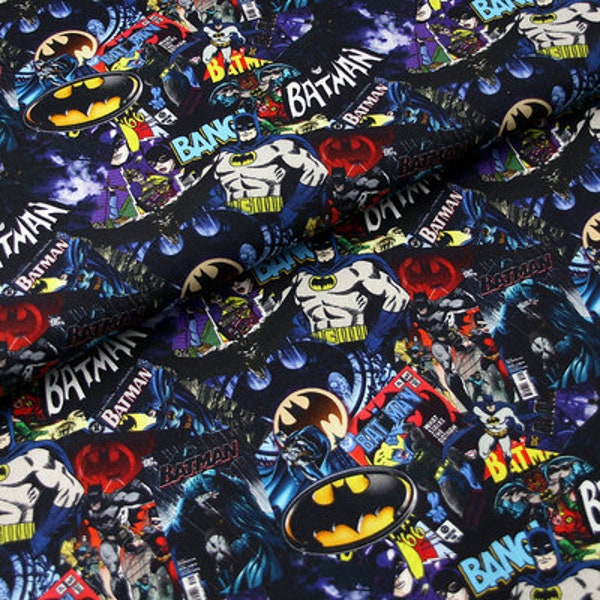 Camelot Fabric Batman Fabric 100% Cotton Cartoon Cotton Fabric By The Half Meter