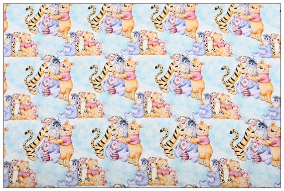 Winnie the Pooh Fabric Disney Pooh and Friends Fabric 100% - Etsy