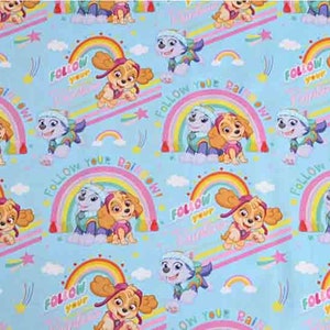 Tissu PAW Patrol Tissu pour chien 100% coton Tissu en coton dessin animé par les 45 cm image 1