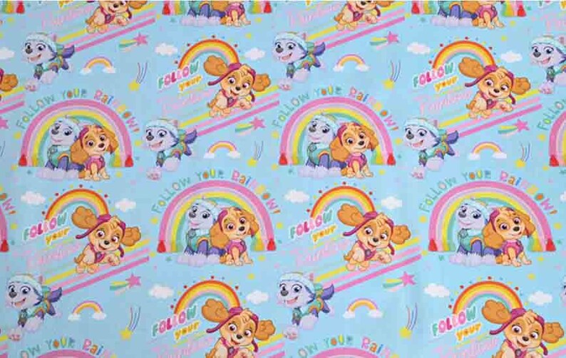 Tissu PAW Patrol Tissu pour chien 100% coton Tissu en coton dessin animé par les 45 cm image 1