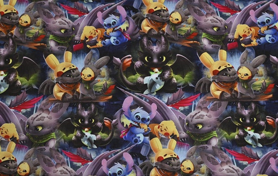 Pikachu and Toothless Watching Stitch Diamond Painting Kits for