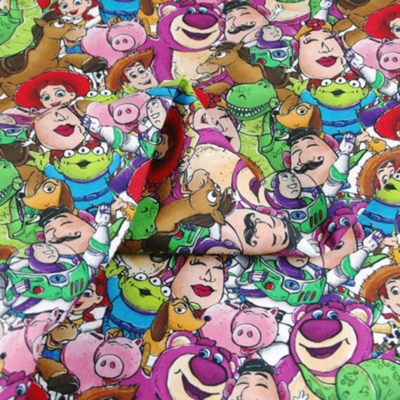 Toy Story Fabric Disney Toy Story Toy Group Camelot Toy Story Etsy