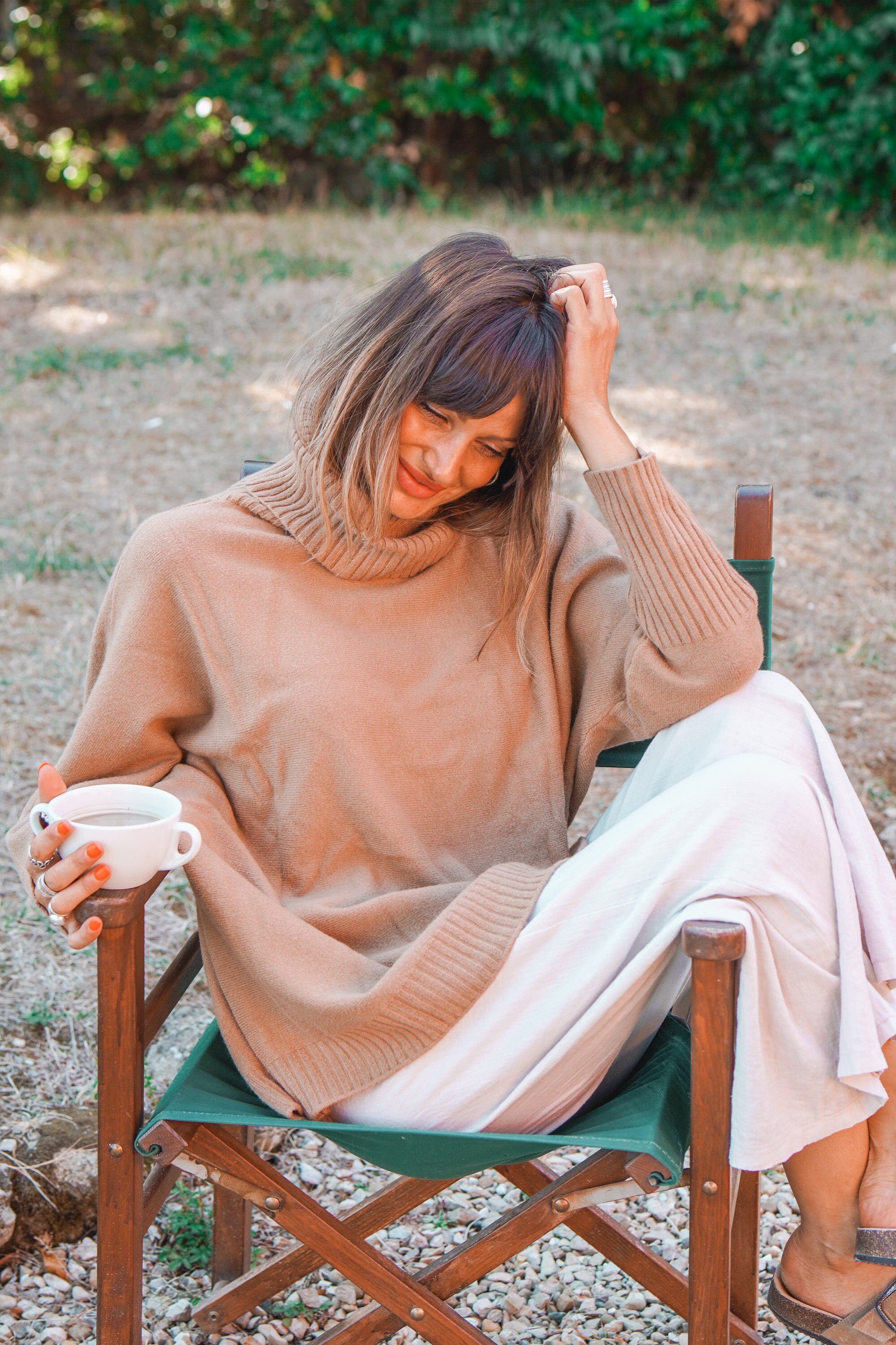 Camel coloured turtleneck cheap