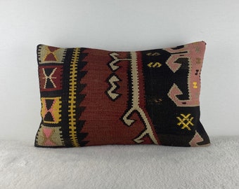 Farmhouse Style Kilim Pillow 40x60cm | Accent Throw Pillow Case No:2869