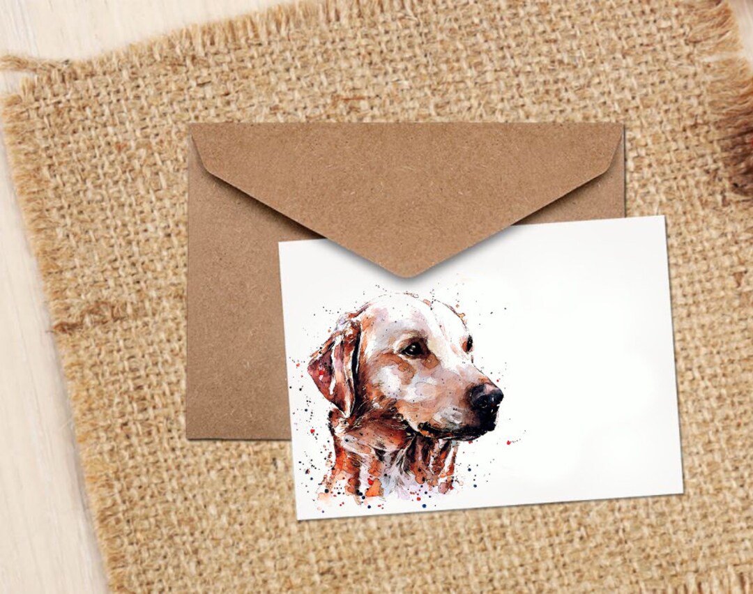 Red Fox Labrador Pomp Greeting/note Card.labrador Card,labrador ...