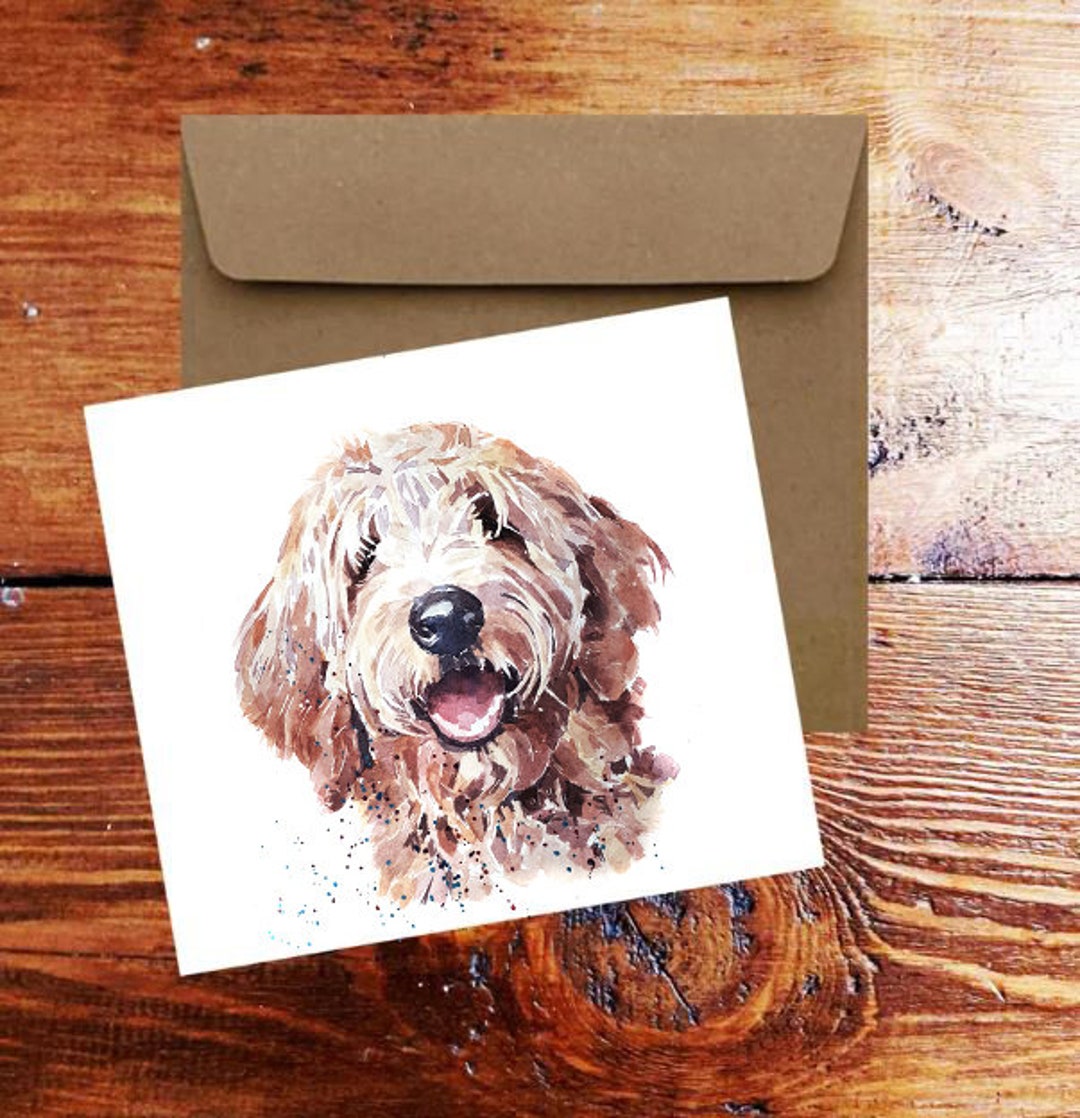 Goldendoodle II Greeting/note Card.goldendoodle Etsy