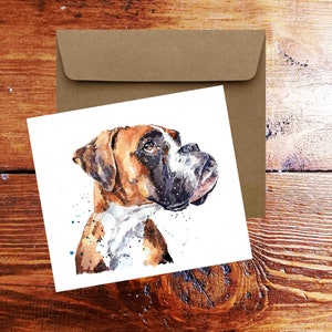 German Boxer Dog Square Greeting Card-German Boxer Dog card,German Boxer Dog card ,German Boxer Dog greetings card