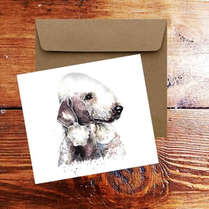 Bedlington Terrier Square Grußkarte-Bedlington Terrier Karte,Bedlington Terrier Karte,Bedlington Terrier Grußkarte