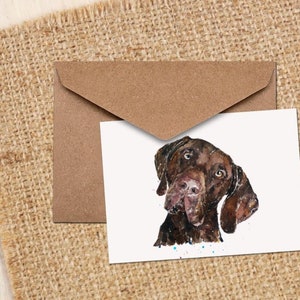 Duitse kortharige pointer greeting / note card.GSP-kaarten, GSP-wenskaarten, GSP-wenskaarten
