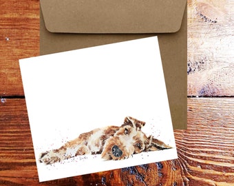 Irish Terrier III Square Greeting Card- Irish Terrier  Dog card, Irish Terrier  Dog card ,Irish Terrier  Dog greetings card