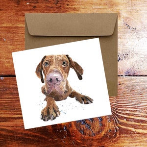 Vizsla Dog Puppy Square Carte de vœux - Vizsla Dog Puppy card, Vizsla Dog Puppy card, Vizsla Dog Puppy carte de vœux