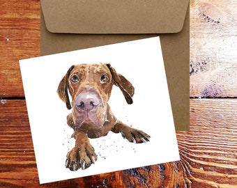 Vizsla Dog Puppy  Square Greeting Card- Vizsla Dog Puppy card,Vizsla Dog Puppy card ,Vizsla Dog Puppy greetings card