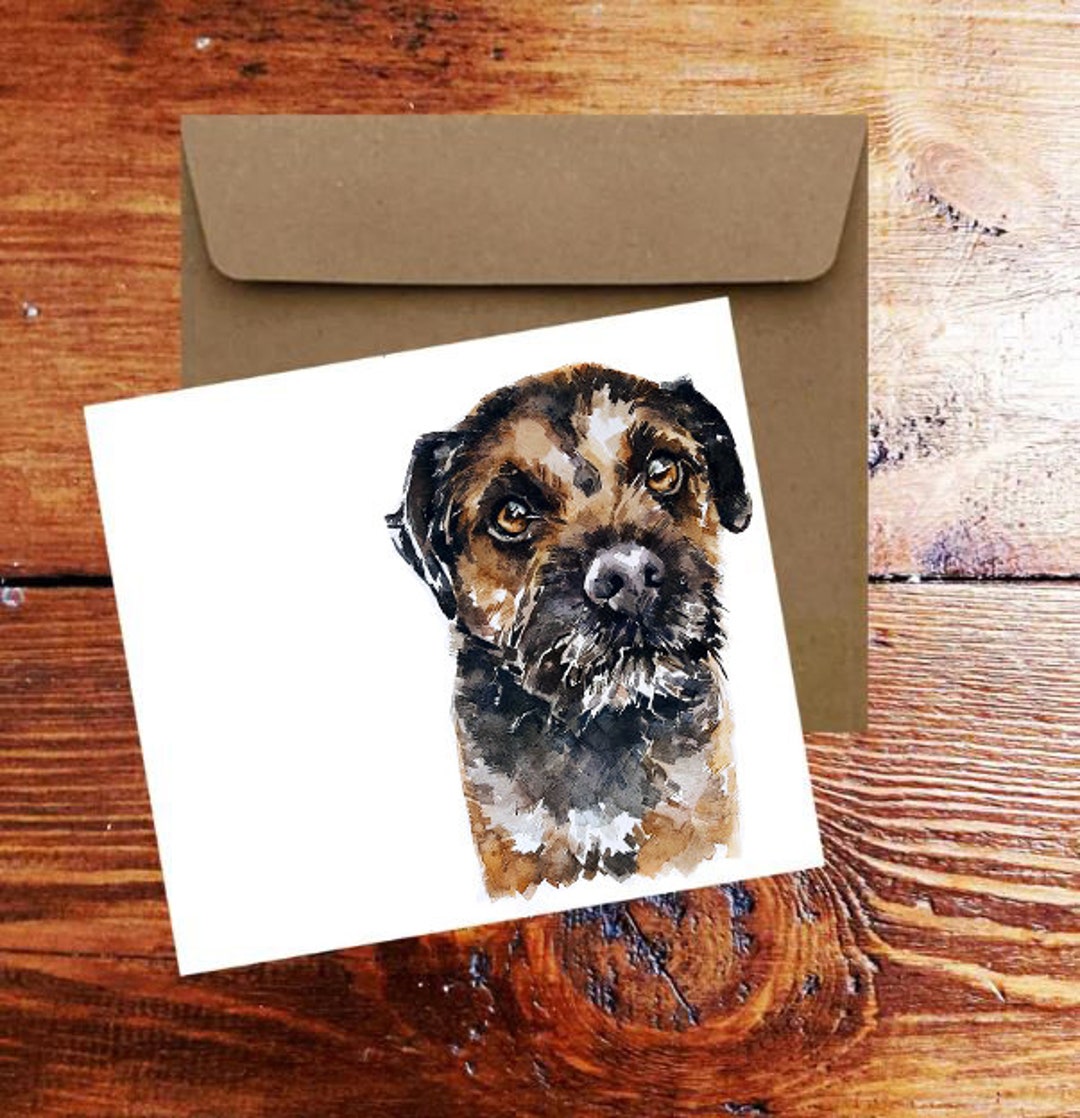 Border Terrier 'just To Say' Greetings Card | 5"x5" Square - View #11