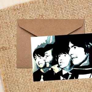 The Beatles-wenskaart. The Beatles-kaart, The Beatles-wenskaart, The Beatles Art-wenskaart