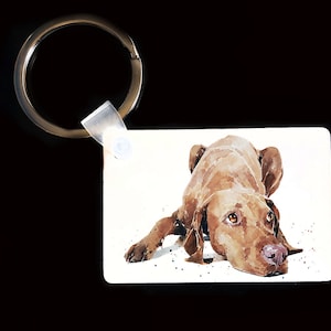 Ungarische Vizsla Schlüsselanhänger (Assorted).Vizsla Keyring,Vizsla Dog Keyring, Vizsla Art Keyring