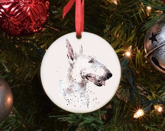 English bull terrier christmas decorations 2025