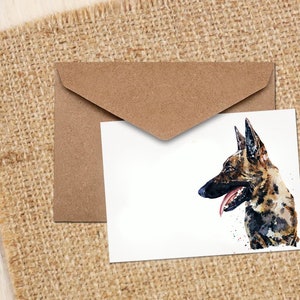 Belga Malinois Shepherd Dog II Arte Saludo/Nota Card.Malinois Dog Card,Belgian Malinois Dog Art card,Belgian Malinois Shepherd card