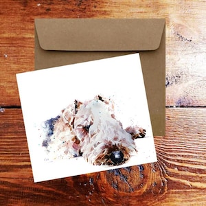 Biglietto d'auguri/Note Lakeland Terrier.Lakeland Terrier,carta Lakeland Terriernote, biglietto d'auguri Lakeland Terrier,carta Lakeland Terrier