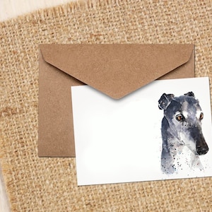 Sighthound II Wens/ Notitie Kaart -Windhond kaarten, whippet kaarten, whippet wenskaarten, greyhound Wenskaarten