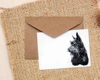 スコティッシュ テリア スコッティ #2 ノートカード - Etsy 日本