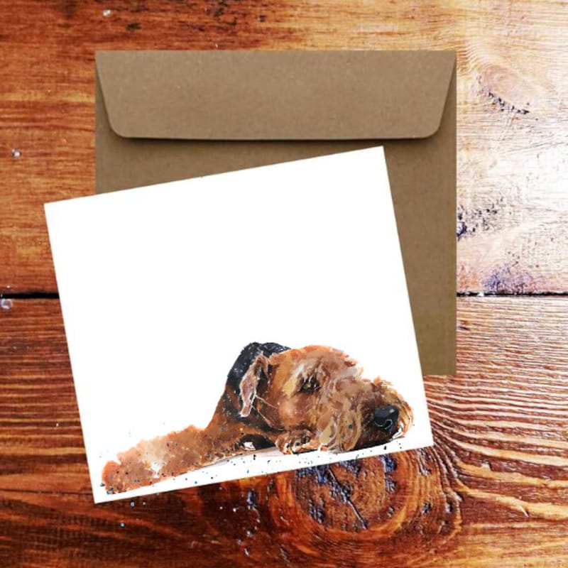 Airedale Holiday Card - Etsy UK