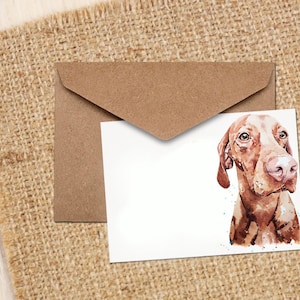 Vizsla Majestic Greeting / Note Card.Vizsla kaarten, Vizsla notitiekaarten, Vizsla wenskaarten, Vizsla wenskaarten