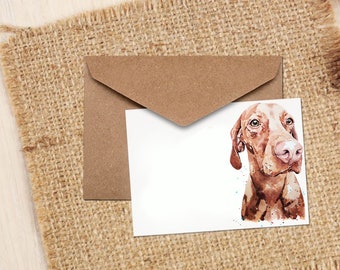 Vizsla Majestic Greeting Card | Dog Lover Gift | (4x6" Blank) | Edswatercolours