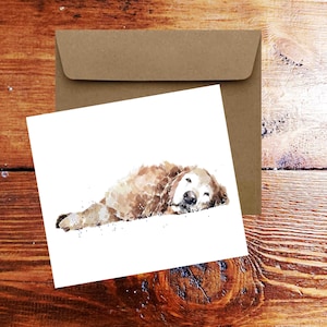 Cartão de saudação/nota Golden Retriever. Cartão Golden Retriever, Cartão Golden Retriever, Cartão Golden Retriever