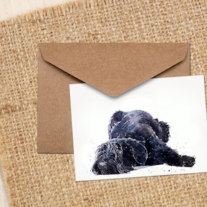 Schnauzer IV Note/Square Card.Schnauzer-kaart, Schnauzer-kaart, Schnauzer-wenskaart, Schnauzer-notitiekaart