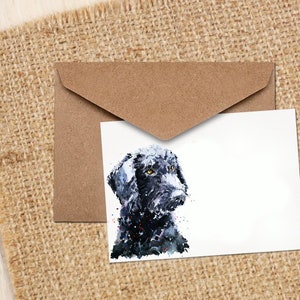 Carte de voeux Labradoodle noire. Cartes Labradoodle,Cartes de correspondance Labradoodle, Cartes de voeux Labradoodle,Cartes de voeux Labradoodle