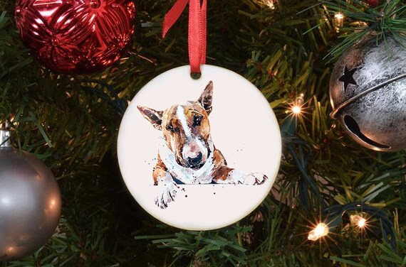 English bull terrier christmas decorations cheap