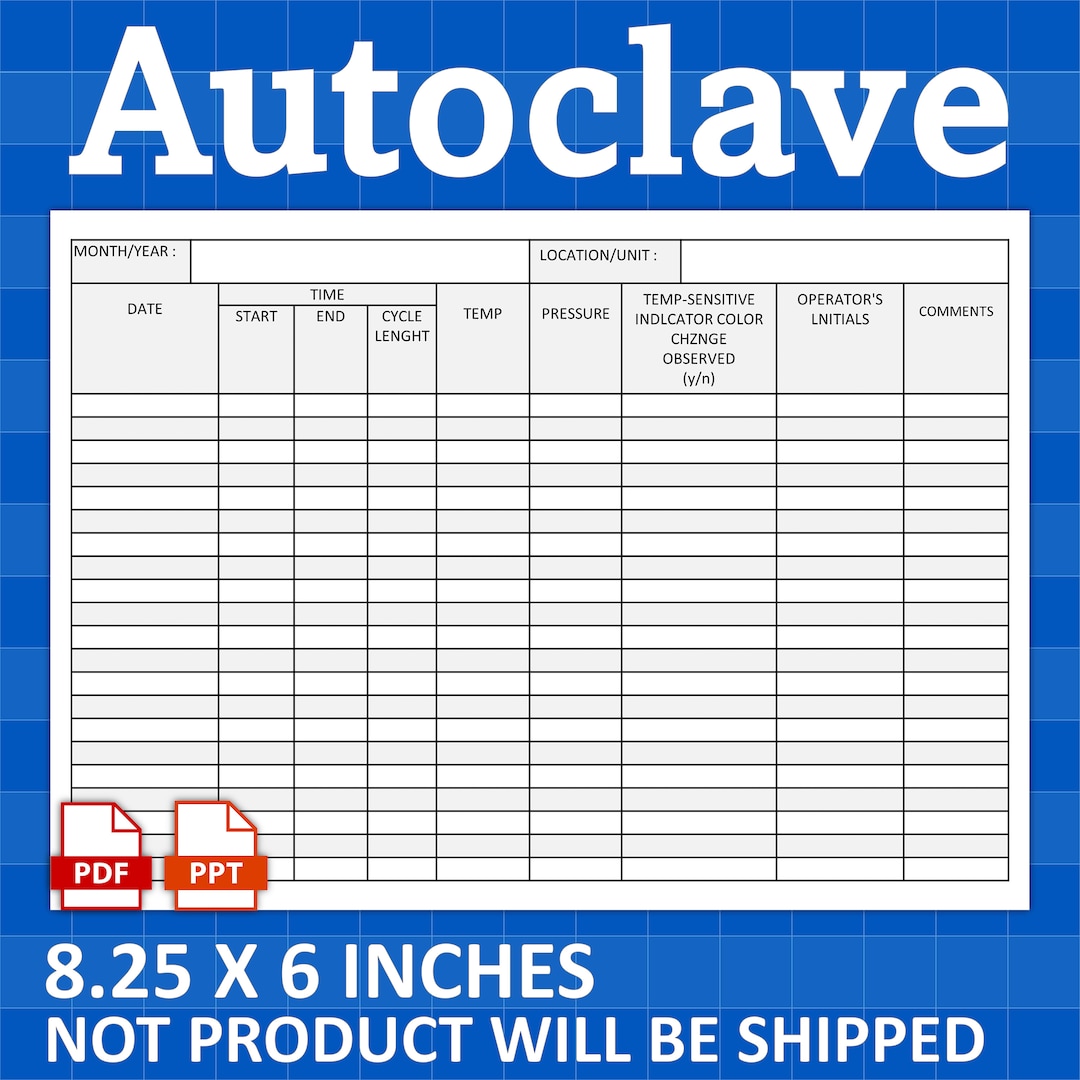 Autoclave Sterilization Log Printable Autoclave Steri vrogue.co