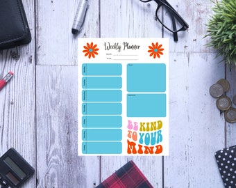 Weekly Planner Printable PDF - Flower Power - Etsy