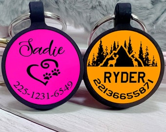Engraved Silicone Pet ID Tag, Soundless Dog Tag