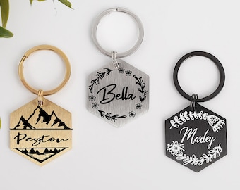 Personalised engraved dog tags,hexagon stainless steel pet tags,ID tag dog tag,Stainless Steel Dog,Puppy Tag,Cute Dog ID Tag,Gifts for Dogs