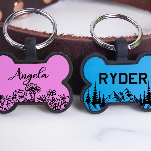 Personalized Dog ID Tag,Cat ID,Soundless tag,Bone Silicone Pet Tag, Pet,Engraved dog tag,Custom dog tag,Pet Name Tag,Tag For Collar