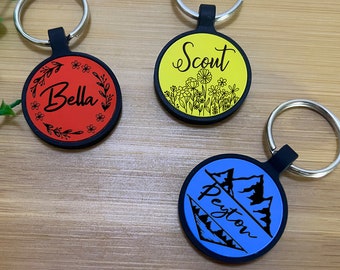 Engraved Pet Name Tag, Silent Silicone Dog ID Tag