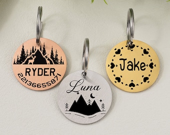 Custom Dog Tag,Microchip Dog Tag,Dog ID tag,Pet dog tag,Puppy tag,Pet Tags Cat,Stainless Steel Dog Tag,Engraved Pet Tag