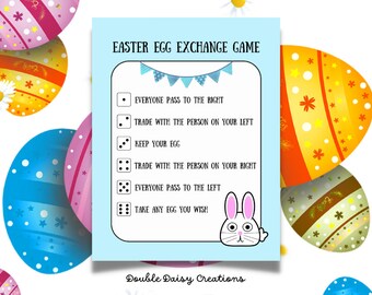 Easter Egg Exchange Game, Easter Party Game, Classroom Party Game