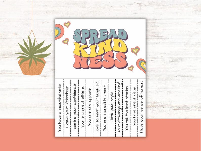 Printable Tear off Compliments, Random Acts of Kindness Activity ...