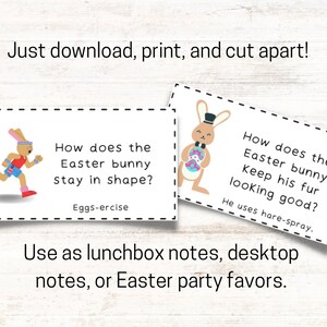 Easter Jokes for Kids, Printable Jokes for Kids, Lunchbox Notes, Easter Party Favors image 3