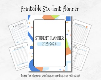 Printable Student Planner, Homeschool Planner, Assignment Tracker, Student Weekly Planner, Printable Password Tracker, Homeschool Printable