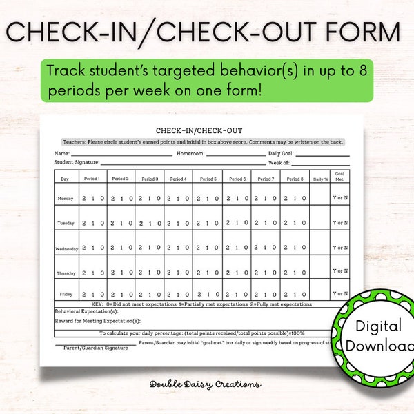 Adult Class Check In Cards Etsy Canada Adult Class Check In Cards Etsy Canada