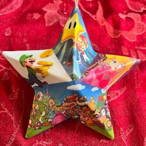 Mario - Super Mario - Nintendo - Ornament - Christmas - Handmade - Video Game - Peach - Boo - Luigi - Bowser - Yoshi