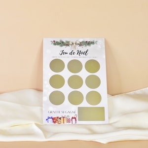 Scratch announcement card - Christmas game - pregnancy, marriage, witness, godfather/godmother - Christmas collection